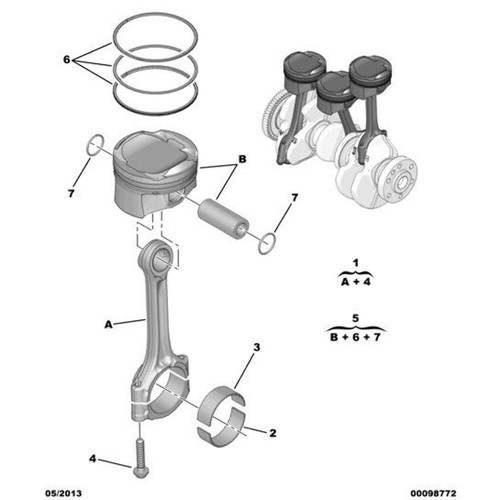 Engine connecting rod bolt - engine,