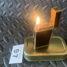 Vintage St Dupont Lighter Black Lacquer   Chinese Script  Engraved “MC 1977”