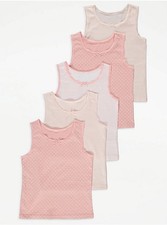 Girls 5 Pack Pink Patterened