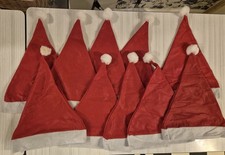Christmas Santa Hats Pack of 10 Fancy Dress Felt Hats