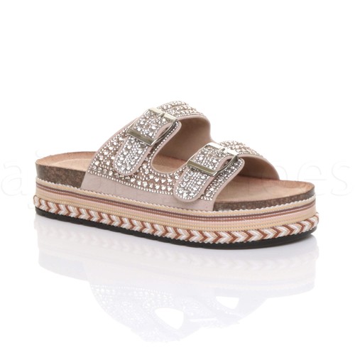 Womens ladies flat diamante - womens,