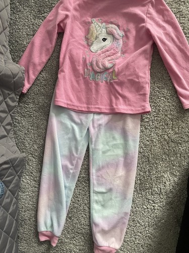 Unicorn fleeced pyjamas size - unicorn,