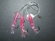 SUPER PINK SQUID RIG LURE 3 x