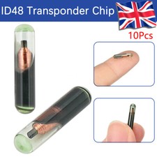 10 Glass Car Key ID48 Chip Work With Xhorse VVDI Key Tool for VW Audi Seat Skoda