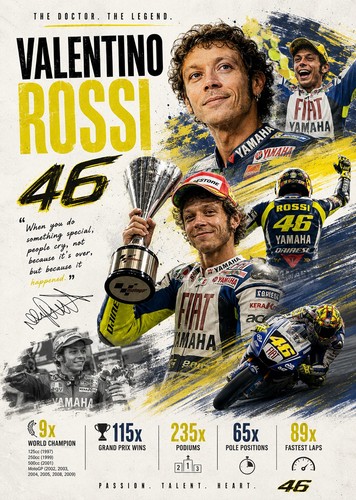 Valentino rossi motogp - rossi, signed