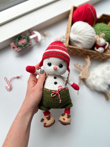 Crochet snowman plush - plush, –