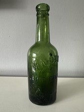 Antique green glass beer - glass,
