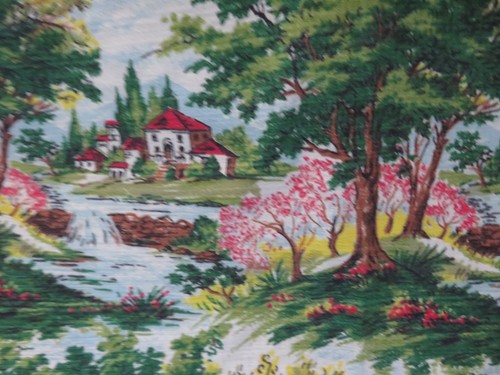 Vintage grandma moses esque - vintage,