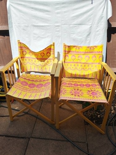 Pair vintage director chairs - vintage,