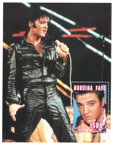 Elvis presley miniature stamp - elvis,