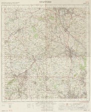 Stafford sheet 119 Cannock Stoke-on-Trent Staffordshire ORDNANCE SURVEY 1965 map