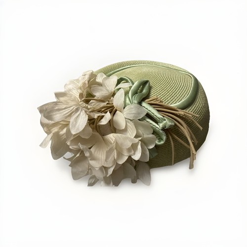 Sage green fascinator - sage, with
