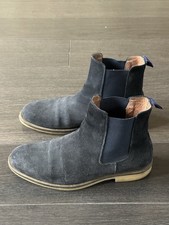 Ask The Missus Men's UK 7. Navy Suede Chelsea Boot Previously Worn