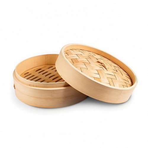 Bamboo steamer basket with lid - bamboo,