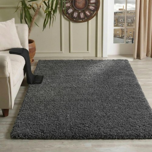 Shaggy rug darkgrey modern - shaggy,