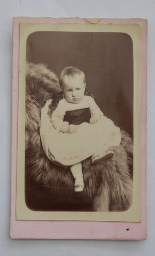 Cdv victorian infant on - a,