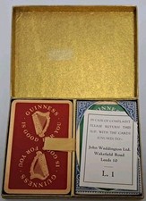 Guinness vintage twin pack playing cards - John Waddington - one pack sealed