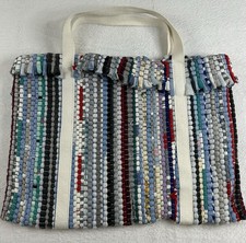 Vintage Handmade Rag Rug Tote