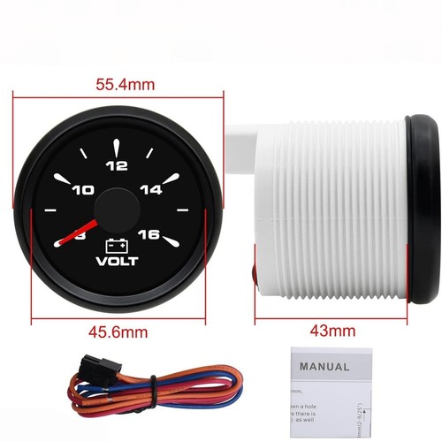 52mm marine grade voltmeter - 52mm,