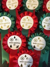 10 X 1 Tier Christmas Rosettes