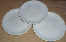 3 Alfred Meakin 1971 White & Grey 17cm 7” Tea Side Plates