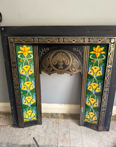 Cast iron fireplace surround - cast,