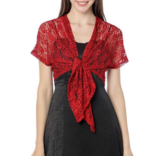 Womens ladies open front shrug - open,