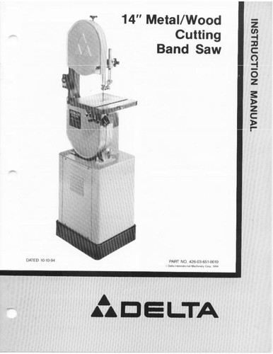 Delta metal wood cutting - 14", metal/wood