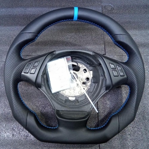 Leather steering wheel blue - wheel, w/blue