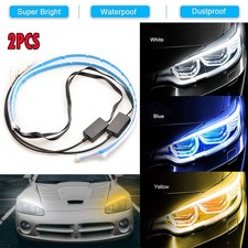 2PCS 23.6" Car Truck LED Strip Tail Light Brake Turn Signal Flow lights Lamp 12V