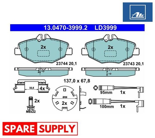 Brake pad set disc - brake,