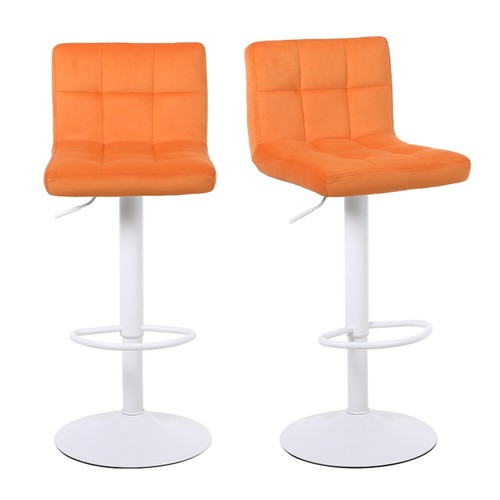 Set orange velvet bar - orange,