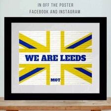 Leeds United Football Union Jack Flag Wall Art (PRINT ONLY). Size A3.