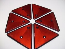 6 x Triangular  Red Reflectors