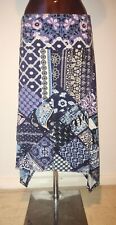 Desigual blue/ multi  stretch jersey boho skirt size L