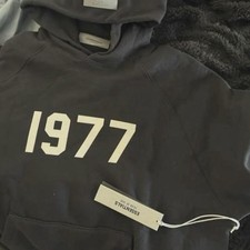 Essentials 1977 Black Iron Fear Of God Hoodie Brand New Size Small