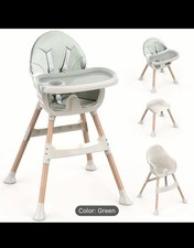 Convertible 3-in-1 Baby High Chair – Adjustable Toddler Feeding Seat