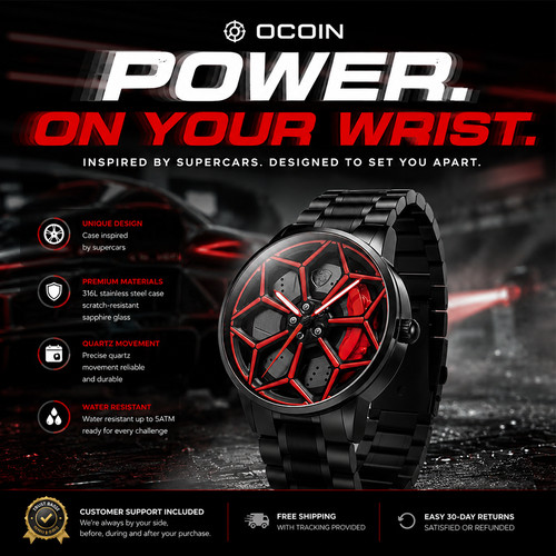 Men quartz wheel watch - men’s,