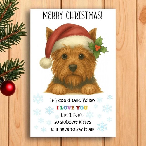 Australian terrier christmas - australian,