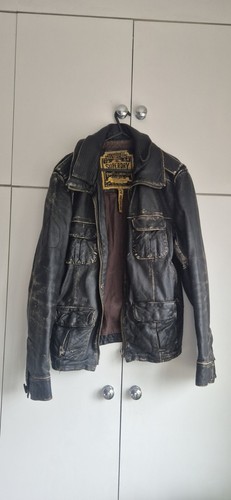 Superdry leather jacket - leather,