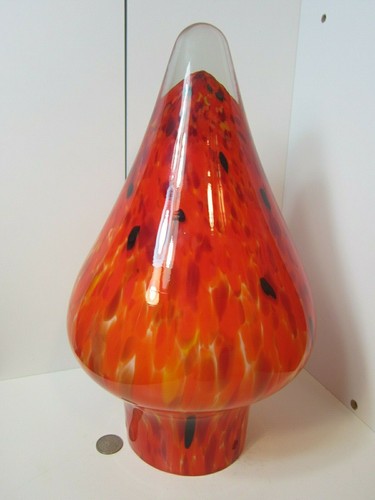 Murano style art glass - glass, orange