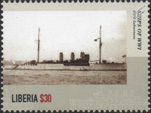 Wwi hms laburnum - royal, navy