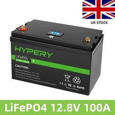 12V 100Ah LiFePO4 Lithium Solarbattery 14.6V DC Charger Off-grid Leisure RV Boot