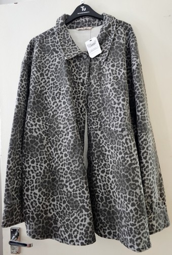 Grey denim leopard print - leopard,