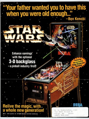 1997 star wars - wars, pinball