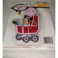 Vintage Minnie Mouse Christmas Ornament Baby's First Christmas Stroller New