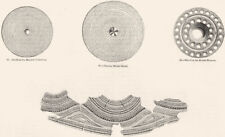 ARMOUR. British Shields, breast plate 1845 old antique vintage print picture