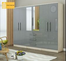 Large 6 Door Mirrored Modern