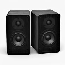 Roxel RBS300 Bookshelf Speaker Set 150W - Black Wood Effect - 2 x 75W Speakers