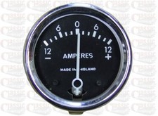 BSA A10 B31 Triumph T120 Ammeter Black Face-12-0-12  